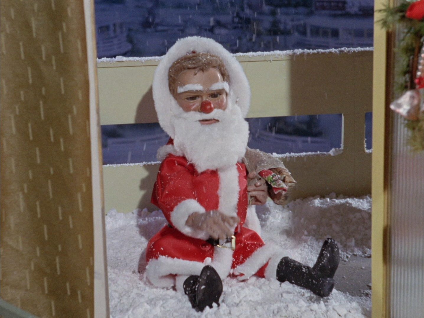 Phones the Red-Nosed Santa
in A Christmas To Remember